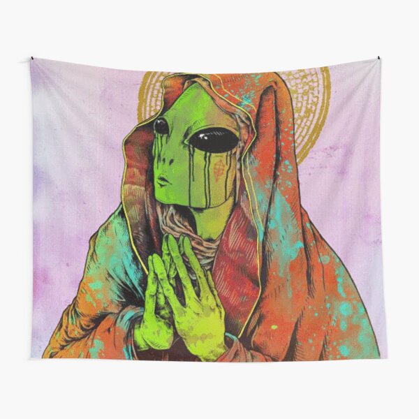 Praying Alien Tapestry