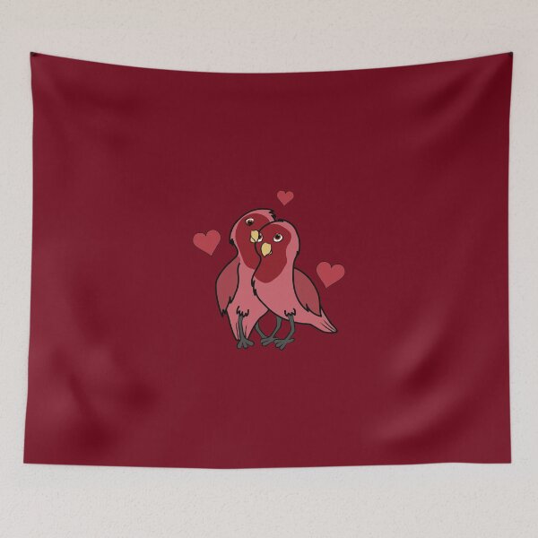 Item preview, Valentine's Day Red Love Birds with Hearts designed and sold by Grifynne.