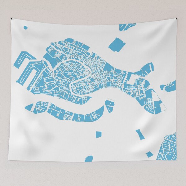 Item preview, Venice map blue designed and sold by mapsart.