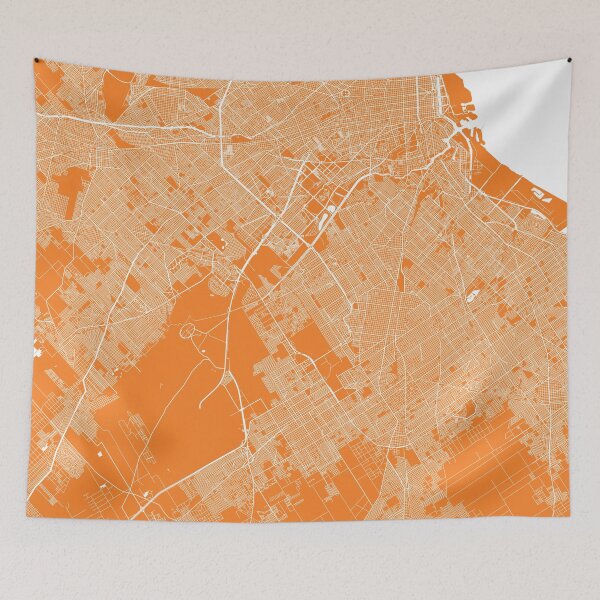 Item preview, Buenos aires map orange designed and sold by mapsart.
