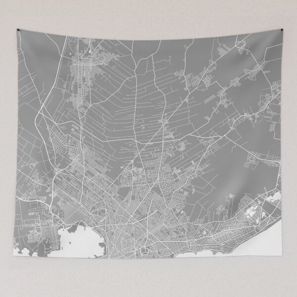Item preview, Montevideo map grey designed and sold by mapsart.