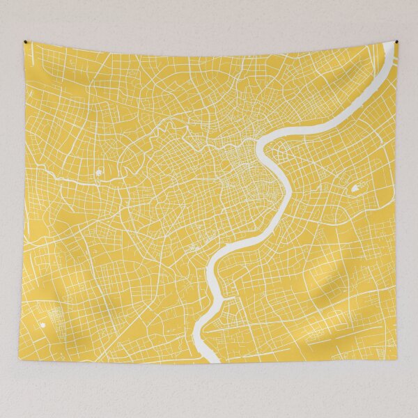 Item preview, Shanghai map yellow designed and sold by mapsart.