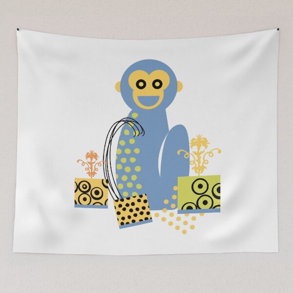 Item preview, Funky Monkey - Blue designed and sold by StudioBest.