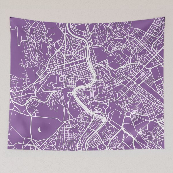 Item preview, Rome map lilac designed and sold by mapsart.
