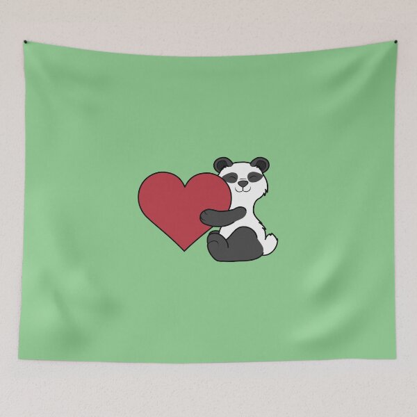 Item preview, Valentine's Day Panda Bear with Red Heart designed and sold by Grifynne.