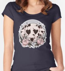 Camiseta entallada de cuello redondo perro dálmata