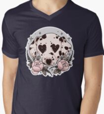 Camiseta para hombre de cuello en v perro dálmata