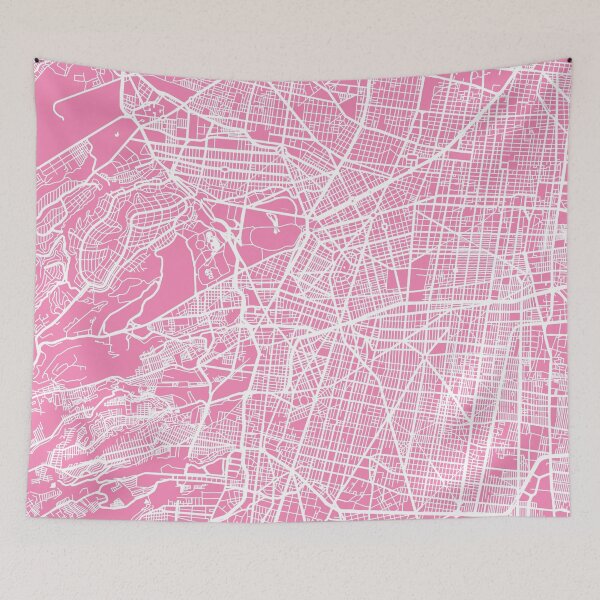 Item preview, Mexico map pink designed and sold by mapsart.
