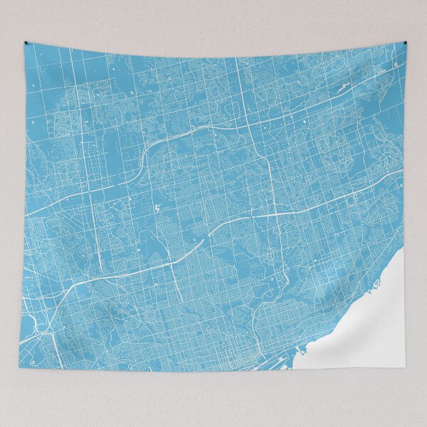 Item preview, Toronto map blue designed and sold by mapsart.