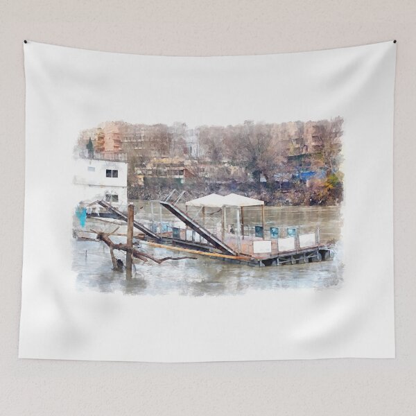 Item preview, Rome: Tiber River boat designed and sold by Giuseppe Cocco.