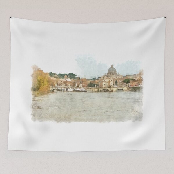 Item preview, Rome: Tiber River urban landscape designed and sold by Giuseppe Cocco.
