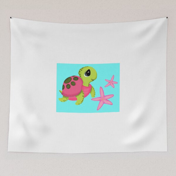 Item preview, Pink Sea Turtle Girly Nautical Starfish designed and sold by BeachBumFamily.
