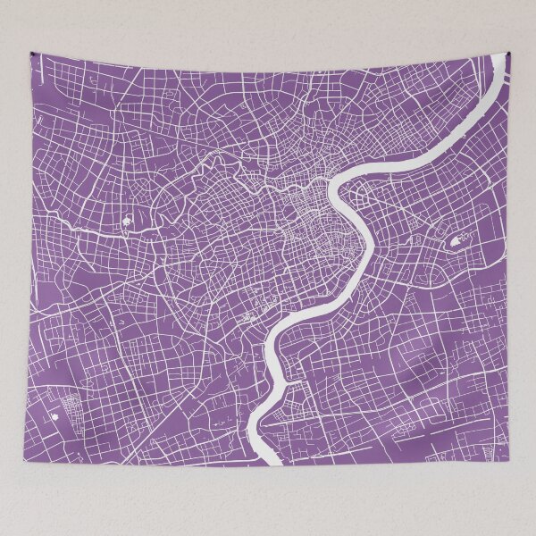 Item preview, Shanghai map lilac designed and sold by mapsart.