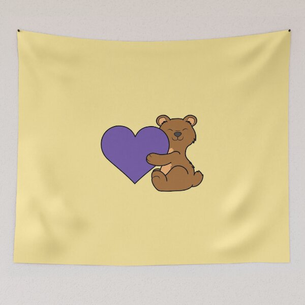 Item preview, Valentine's Day Brown Bear with Purple Heart designed and sold by Grifynne.