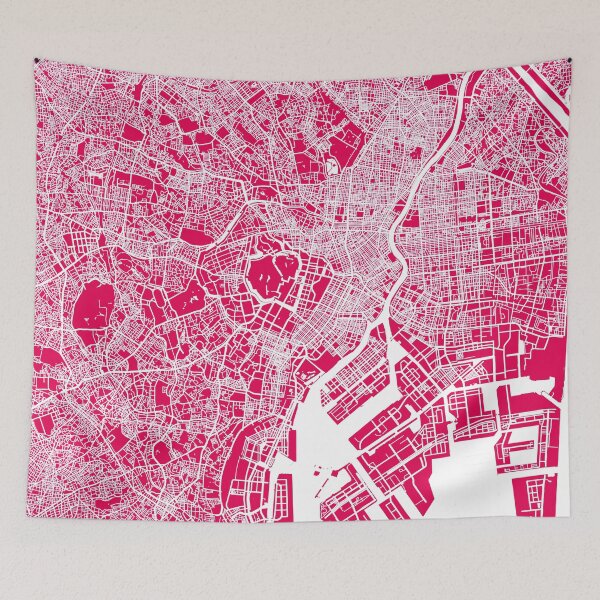 Item preview, Tokyo map raspberry designed and sold by mapsart.