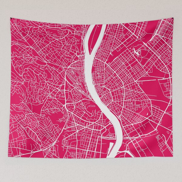 Item preview, Budapest map raspberry designed and sold by mapsart.