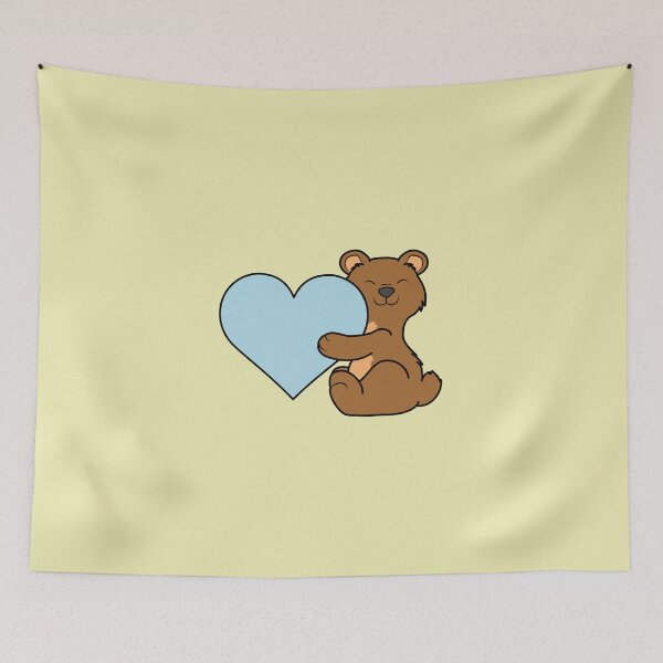 Item preview, Valentine's Day Brown Bear with Light Blue Heart designed and sold by Grifynne.