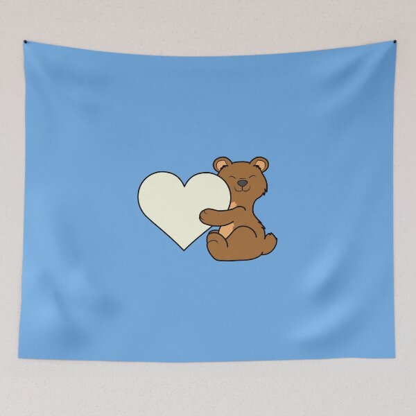 Item preview, Valentine's Day Brown Bear with Cream Heart designed and sold by Grifynne.