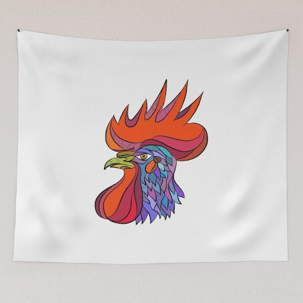 Item preview, Chicken Rooster Head Side Drawing designed and sold by patrimonio.