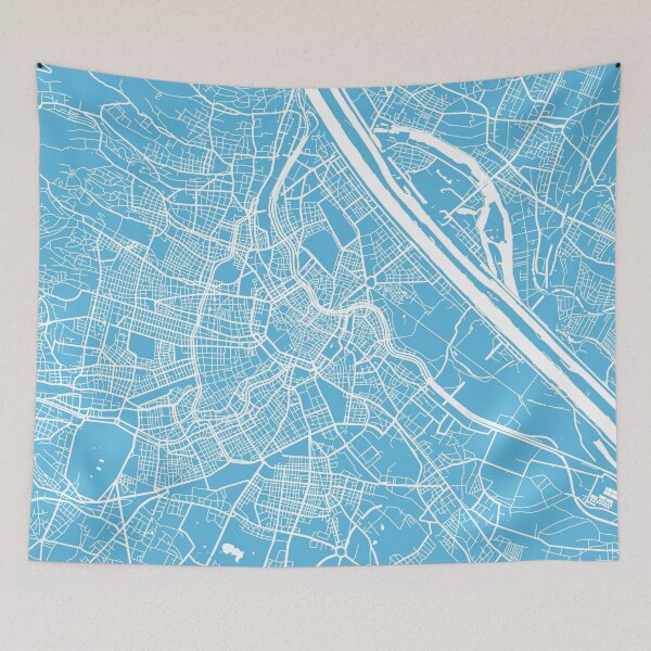 Item preview, Vienna map blue designed and sold by mapsart.