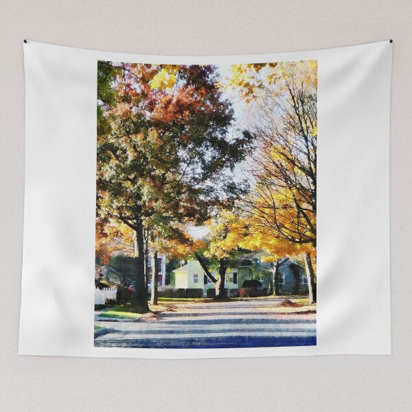 Item preview, Autumn Street with Yellow House designed and sold by Susan Savad.