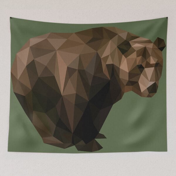 Item preview, Low Poly Brown Bear designed and sold by DigitalShards.