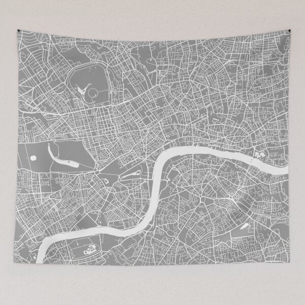 Item preview, London map grey designed and sold by mapsart.
