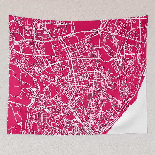 Item preview, Lisbon map raspberry designed and sold by mapsart.