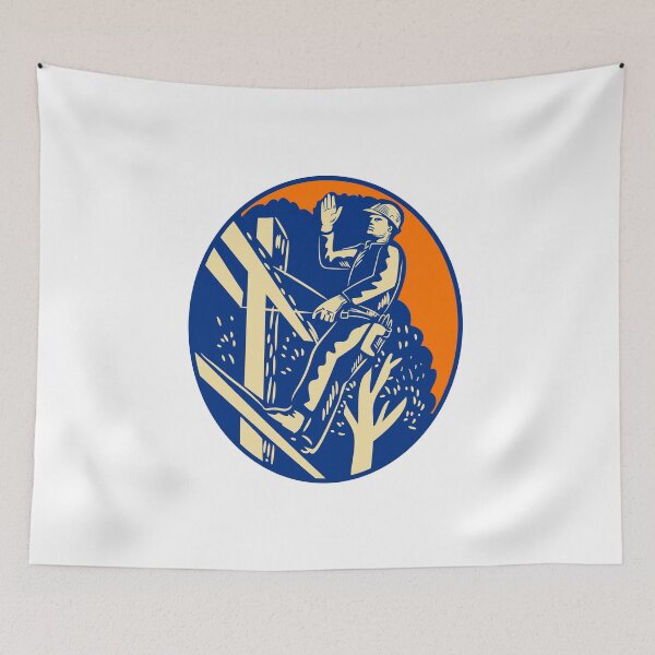Item preview, Power Lineman Electrician Post Hello Oval Woodcut designed and sold by patrimonio.