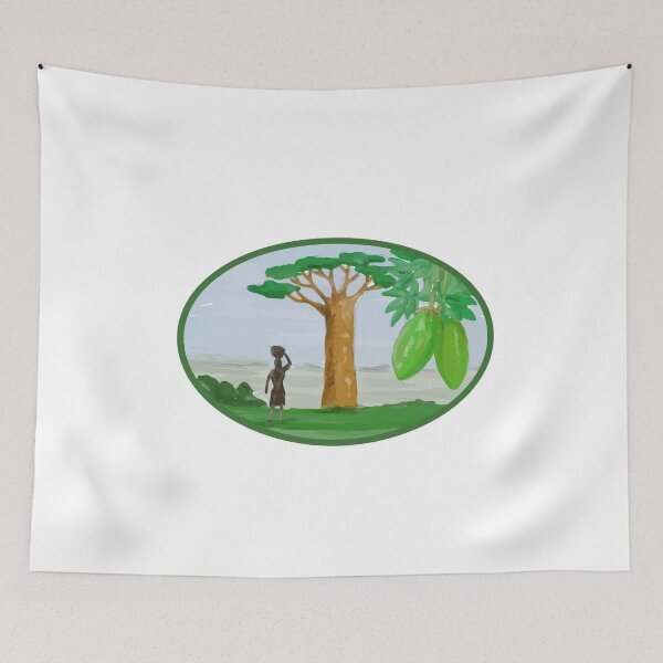 Item preview, Baobab Tree and Fruit Watercolor designed and sold by patrimonio.