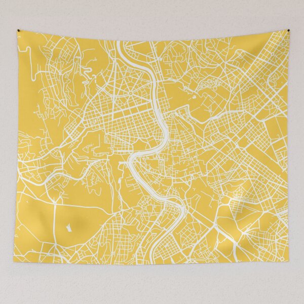 Item preview, Rome map yellow designed and sold by mapsart.