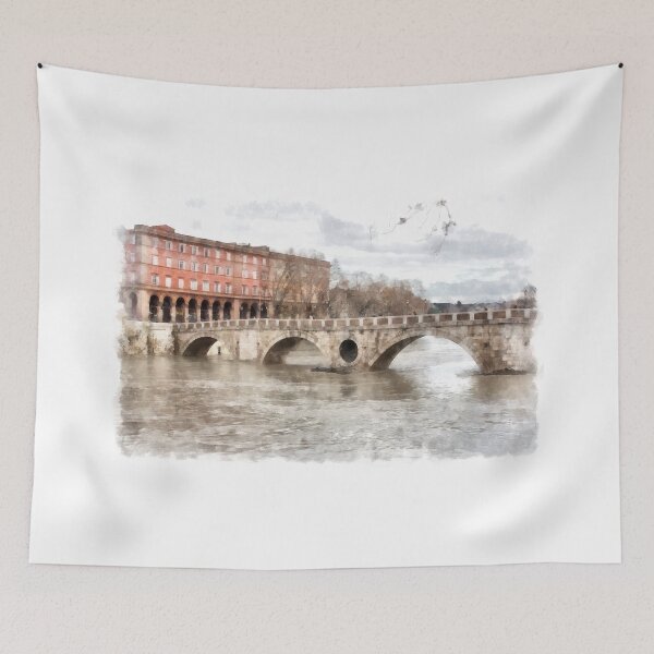 Item preview, Rome: Tiber River bridge and building designed and sold by Giuseppe Cocco.