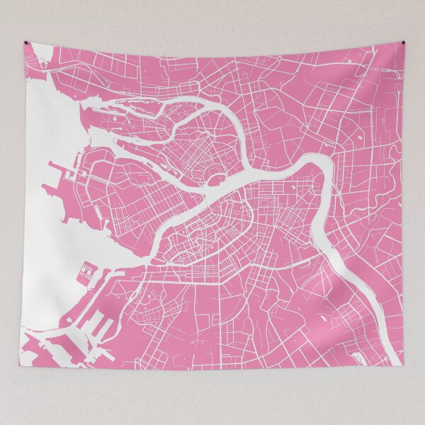 Item preview, Saint Petersburg map pink designed and sold by mapsart.