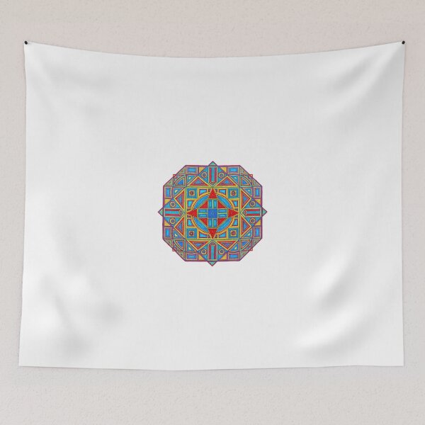 Item preview, Geometrical Mandala in Yellow Red Blue designed and sold by Mala-Tichan.