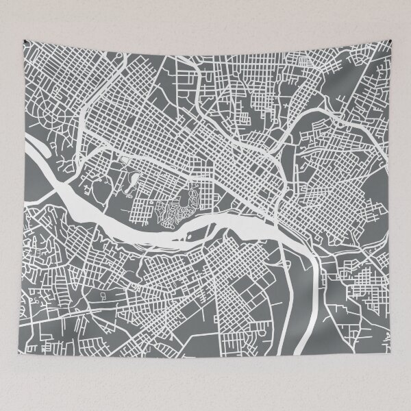 Item preview, Richmond Map - Grey designed and sold by CartoCreative.