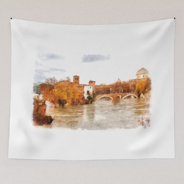 Item preview, Rome: Tiber River Tiber island and Synagogue designed and sold by Giuseppe Cocco.