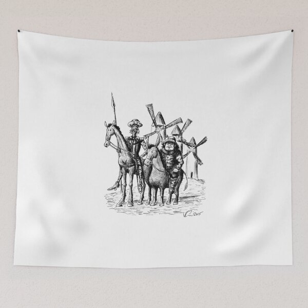 Item preview, Don Quixote and Sancho Panza ink drawing designed and sold by Vitaliy Gonikman.