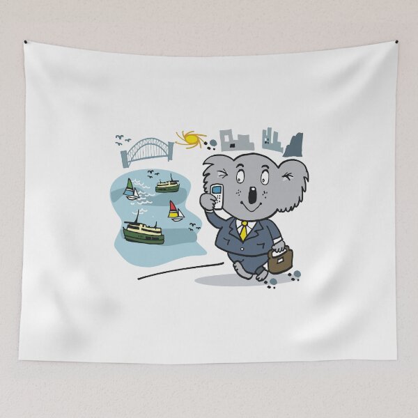 Item preview, Cartoon of executive koala bear in Sydney city scene designed and sold by Al Benge.
