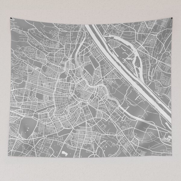 Item preview, Vienna map grey designed and sold by mapsart.