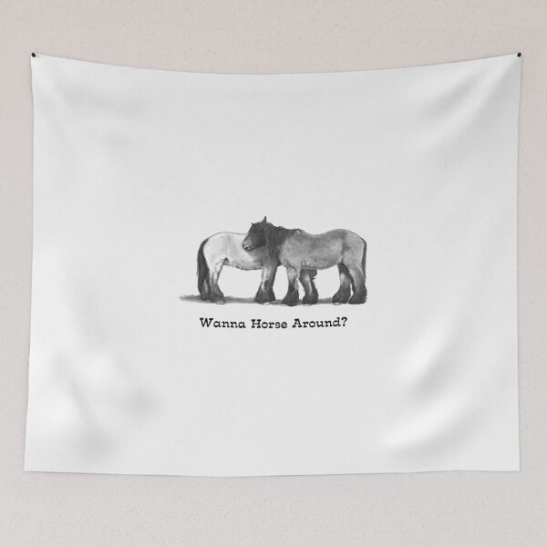 Item preview, Wanna Horse Around? Horses in Pencil, Realism Art designed and sold by JoyfulWhimsy.