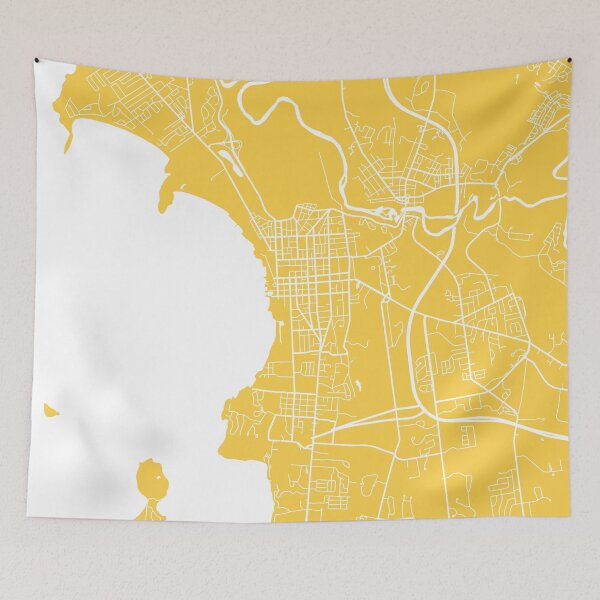 Item preview, Burlington mapa amarillo designed and sold by mapsart.