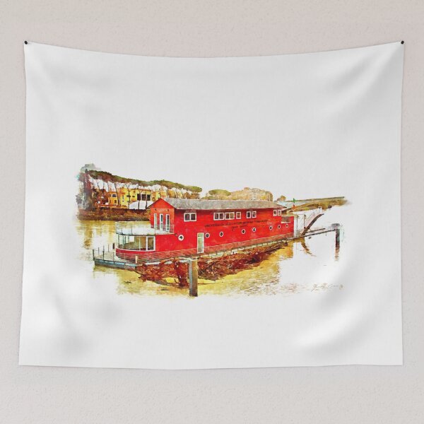 Item preview, Rome: Tiber River red boat designed and sold by Giuseppe Cocco.