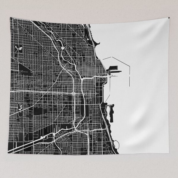 Item preview, Chicago Map - Black designed and sold by CartoCreative.