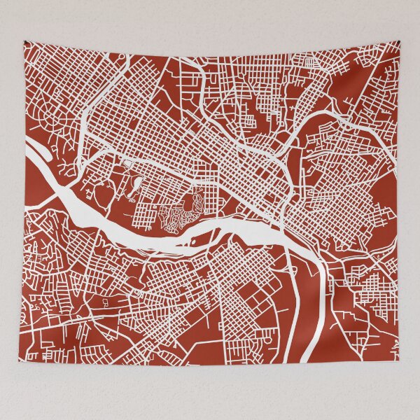 Item preview, Richmond Map - Dark Red designed and sold by CartoCreative.