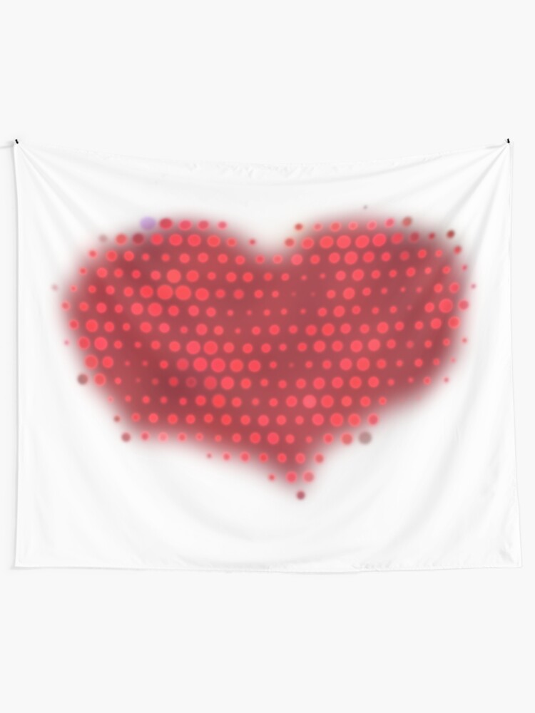 Alternate view of Glowing Red Heart Tapestry