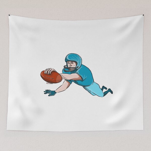Item preview, American Football Player Touchdown Drawing designed and sold by patrimonio.