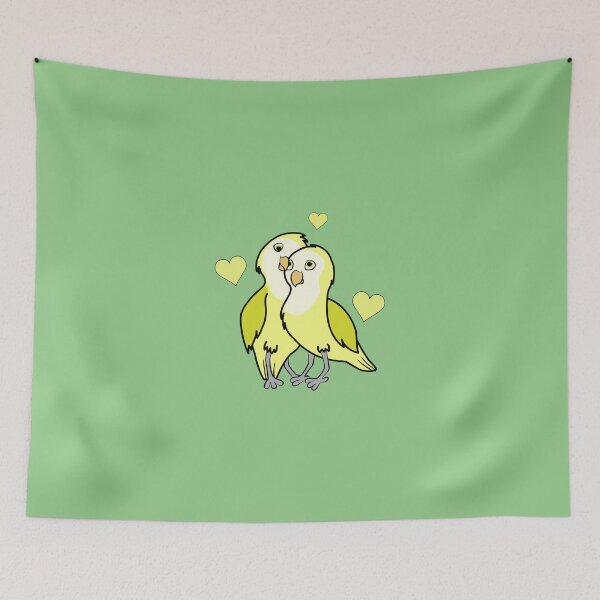 Item preview, Valentine's Day Yellow Love Birds with Hearts designed and sold by Grifynne.