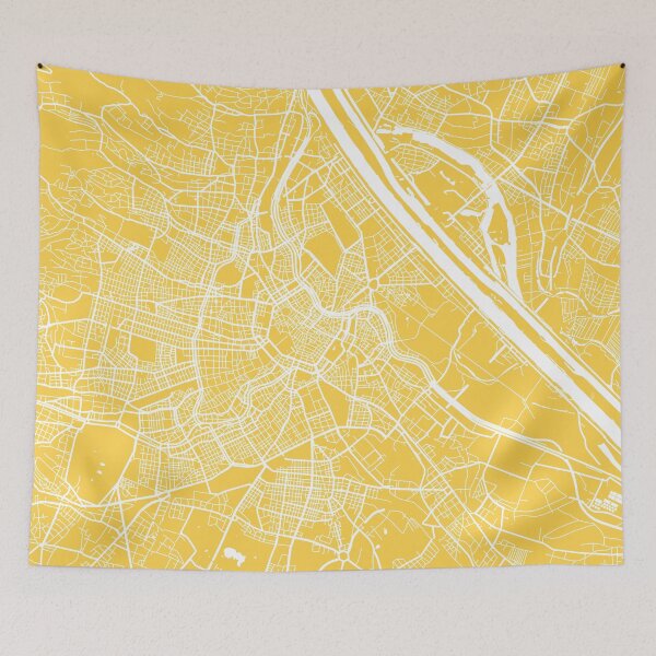 Item preview, Vienna map yellow designed and sold by mapsart.