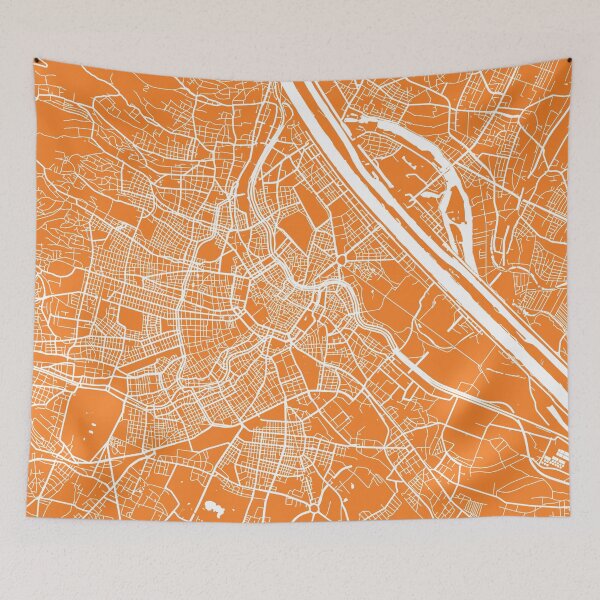 Item preview, Vienna map orange designed and sold by mapsart.