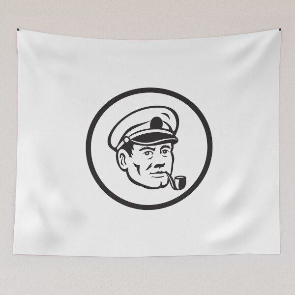 Item preview, Sea Captain Smoke Pipe Circle Retro designed and sold by patrimonio.